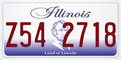 IL license plate Z542718