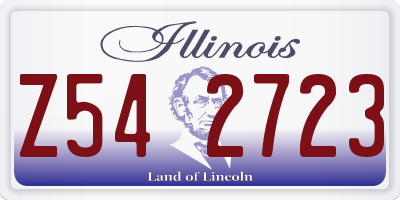 IL license plate Z542723