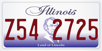 IL license plate Z542725
