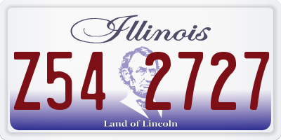 IL license plate Z542727