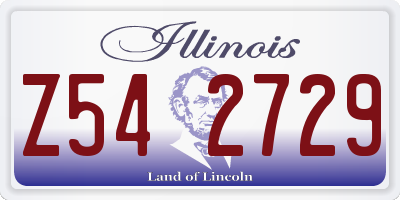 IL license plate Z542729
