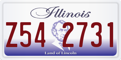 IL license plate Z542731