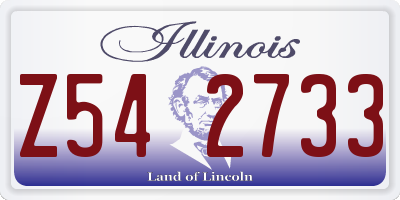 IL license plate Z542733