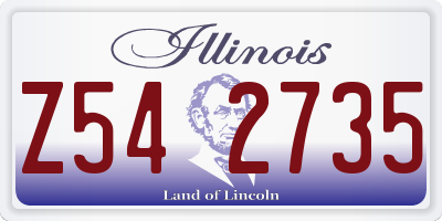 IL license plate Z542735