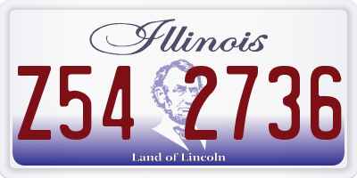 IL license plate Z542736