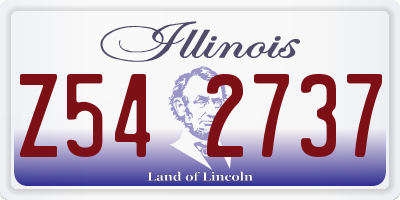 IL license plate Z542737