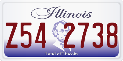 IL license plate Z542738