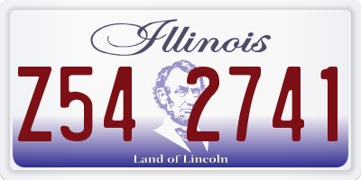 IL license plate Z542741