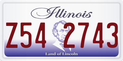 IL license plate Z542743
