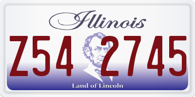 IL license plate Z542745