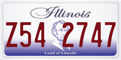 IL license plate Z542747