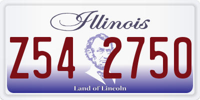 IL license plate Z542750