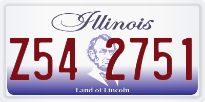IL license plate Z542751