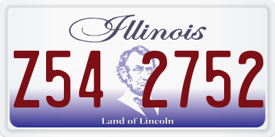 IL license plate Z542752