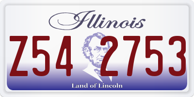 IL license plate Z542753