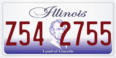 IL license plate Z542755