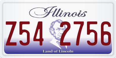 IL license plate Z542756