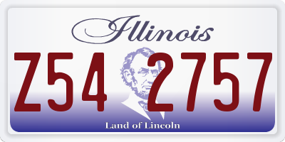 IL license plate Z542757