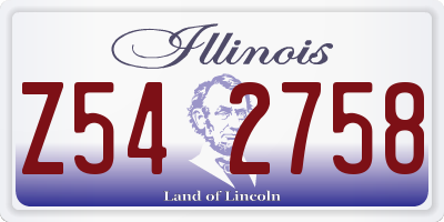 IL license plate Z542758
