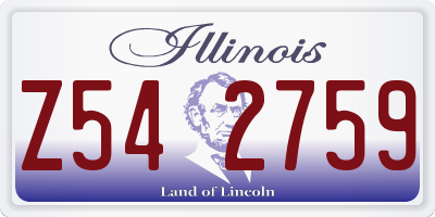 IL license plate Z542759