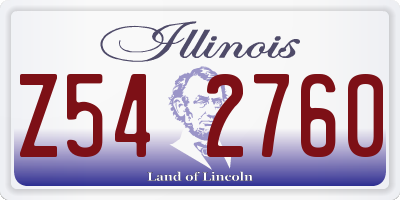 IL license plate Z542760