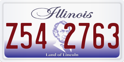 IL license plate Z542763