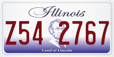 IL license plate Z542767