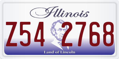 IL license plate Z542768