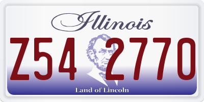 IL license plate Z542770