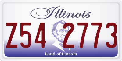 IL license plate Z542773