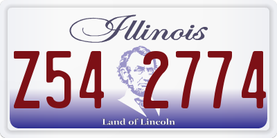 IL license plate Z542774