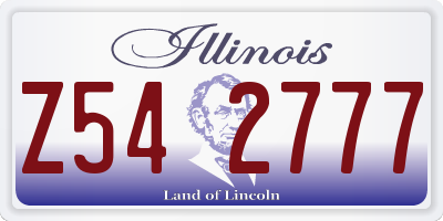 IL license plate Z542777