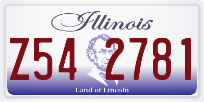 IL license plate Z542781