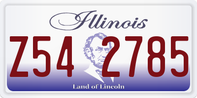 IL license plate Z542785