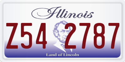 IL license plate Z542787