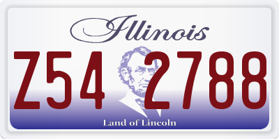 IL license plate Z542788