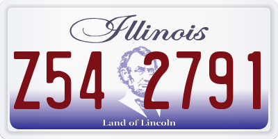 IL license plate Z542791