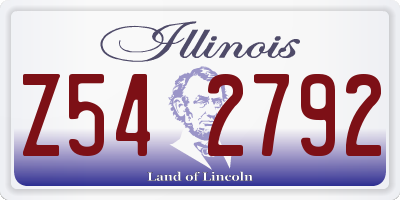 IL license plate Z542792