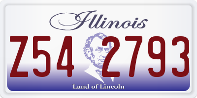 IL license plate Z542793