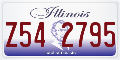 IL license plate Z542795