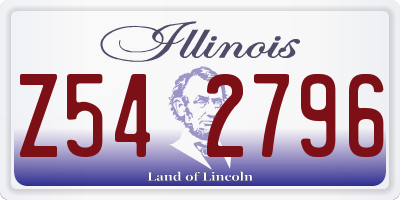 IL license plate Z542796