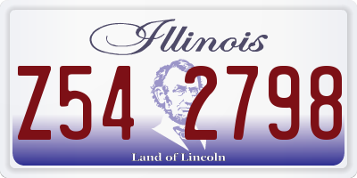 IL license plate Z542798