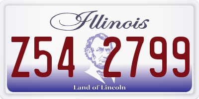 IL license plate Z542799
