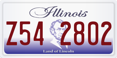 IL license plate Z542802