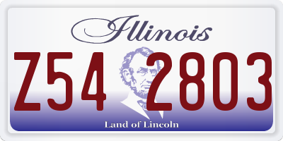 IL license plate Z542803