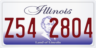 IL license plate Z542804
