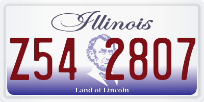 IL license plate Z542807