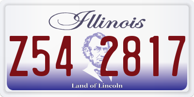 IL license plate Z542817