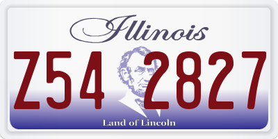IL license plate Z542827