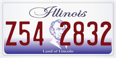 IL license plate Z542832
